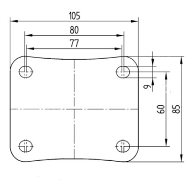 Колесо 100mm TENTE с фиксатором